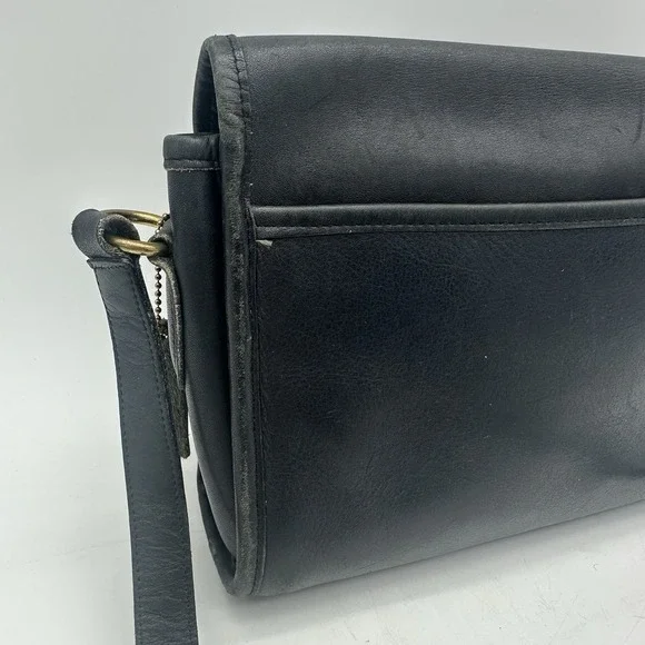Vintage‎ Coach Devon Crossbody Bag Black Leather Handbag No 0255 235 - Picture 3 of 15